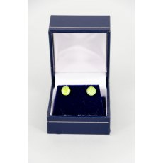 Earrings - Xirius Crystal Round Stud - Lime Green