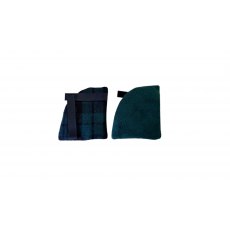 Ear Warmers - Cairngorm Blackwatch Tweed & Bottle Green Fleece