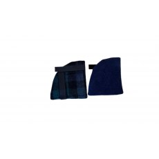 Ear Warmers - Cairngorm Blackwatch Tweed & Navy Fleece