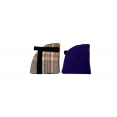 Ear Warmers - Cairngorm Blossom Tweed & Purple Fleece
