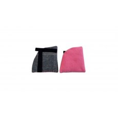 Ear Warmers - Cairngorm Sandpiper Tweed & Pink Fleece