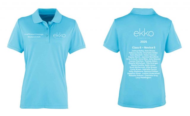 Equi-Jewel by Emily Event Classic Ladies Polo - Aqua - Weston Lawns Dressage Weekend