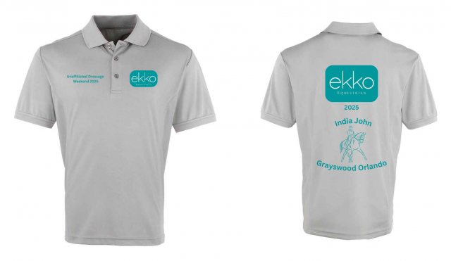 Equi-Jewel by Emily Event Personalised Unisex Polo - Silver - Weston Lawns Dressage Weekend