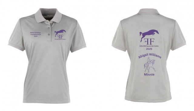 Equi-Jewel by Emily Event Personalised Ladies Polo - Silver - The Welsh Dressage Champs 2025