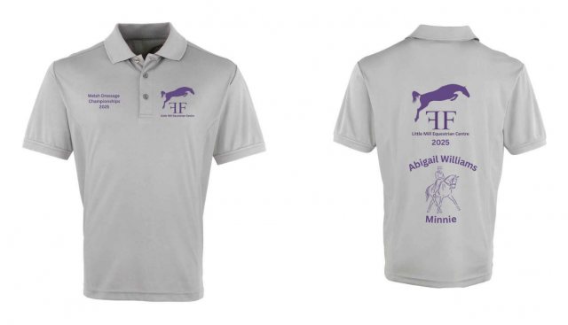 Equi-Jewel by Emily Event Personalised Unisex Polo - Silver - The Welsh Dressage Champs 2025