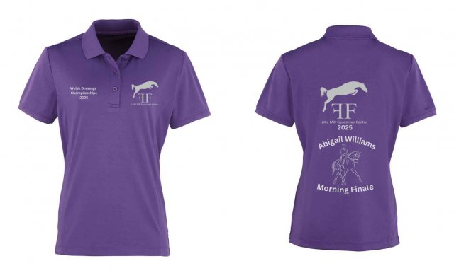 Equi-Jewel by Emily Event Personalised Ladies Polo - Purple - The Welsh Dressage Champs 2025