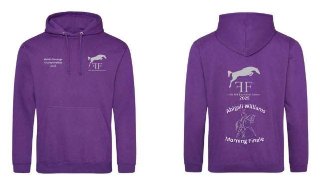 Equi-Jewel by Emily Event Personalised Unisex Hoodie - Purple - The Welsh Dressage Championships