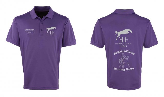 Equi-Jewel by Emily Event Personalised Unisex Polo - Purple - The Welsh Dressage Champs 2025 Purple