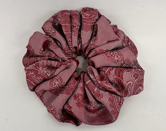 Equi-Jewel by Emily Galtry (65) Burgundy Paisley v2 Single Colour Scrunchie