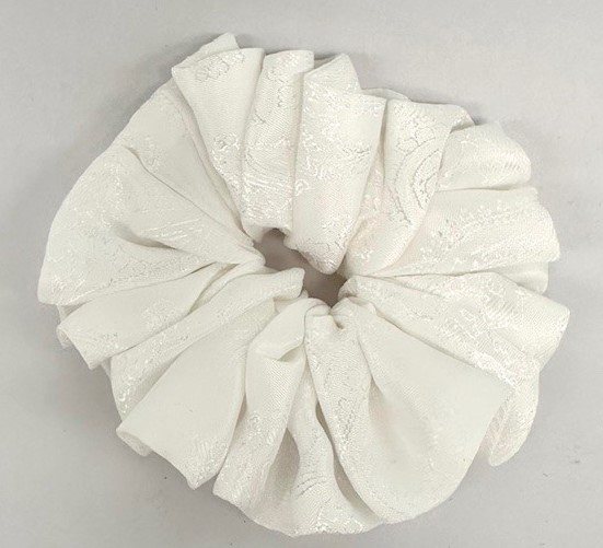 Equi-Jewel by Emily Galtry (67) White Paisley Single Colour Scrunchie