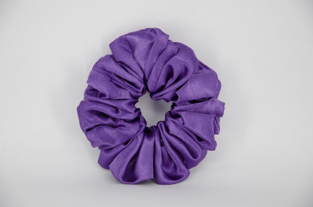 Equi-Jewel by Emily Galtry (14) Bright Purple Single Colour Scrunchie