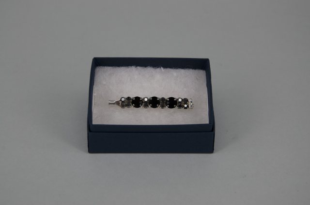 Equi-Jewel by Emily Galtry Stock Pin - 6mm Black & 3mm Grey Jewels
