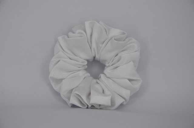 Equi-Jewel by Emily Galtry (32) White Single Colour Scrunchie