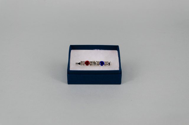 Equi-Jewel by Emily Galtry GB Stock Pin - 6mm & 3mm Red, Clear & Sapphire Jewels
