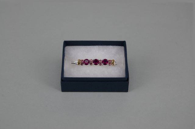 Equi-Jewel by Emily Galtry Stock Pin - 6mm Hot Pink, 3mm Baby Pink & 3mm Gold Jewels