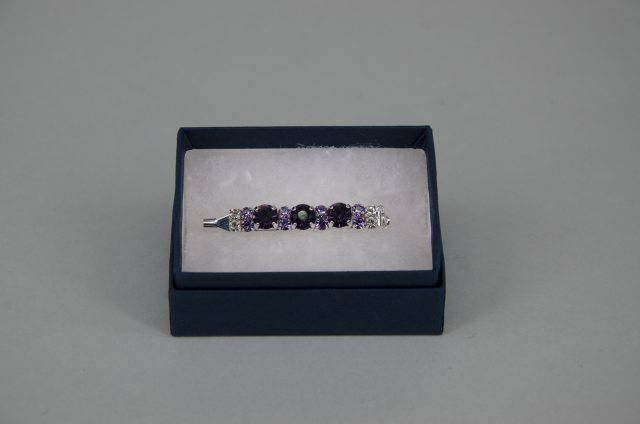 Equi-Jewel by Emily Galtry Stock Pin - 6mm Purple, 3mm Lilac & 3mm Clear Jewels