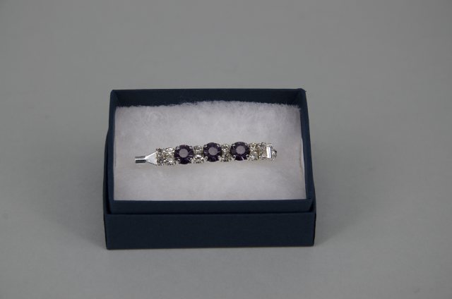 Equi-Jewel by Emily Galtry Stock Pin - 6mm Purple & 3mm Clear Jewels