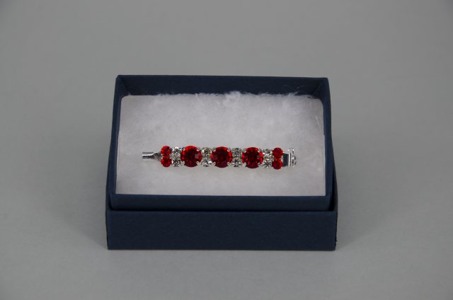 Equi-Jewel by Emily Galtry Stock Pin - 6mm & 3mm Red with 3mm Clear Jewels