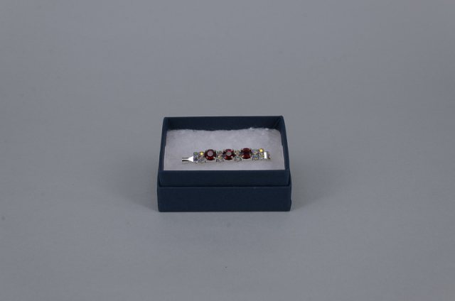 Equi-Jewel by Emily Galtry Stock Pin - 6mm Burgundy & 3mm AB Jewels