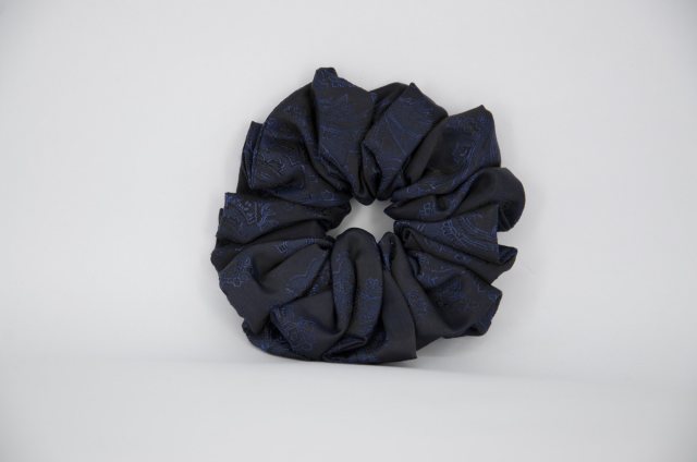 Equi-Jewel by Emily Galtry (37) Navy Paisley Single Colour Scrunchie