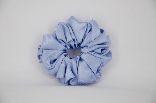 Equi-Jewel by Emily Galtry (41) Cornflower Blue Single Colour Scrunchie