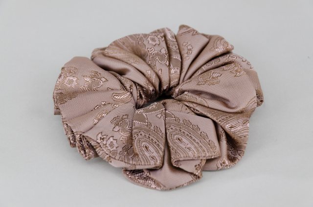 Equi-Jewel by Emily Galtry (60) Mink/Pink Paisley Single Colour Scrunchie