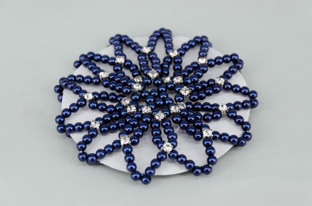 Equi-Jewel by Emily Galtry Navy Pearl & Diamante Bun Net