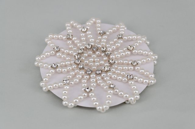 Equi-Jewel by Emily Galtry Beige Pearl & Diamante Bun Net