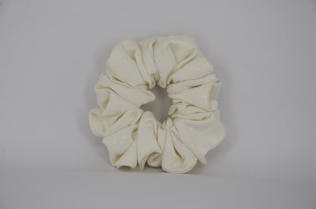 Equi-Jewel by Emily Galtry EJS-08 Ivory Self Diamond Scrunchie