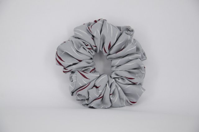 Equi-Jewel by Emily Galtry EJS-21 Grey & Burgundy Scrunchie