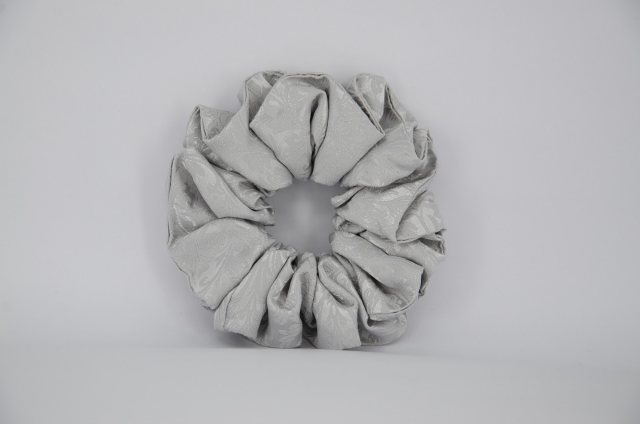 Equi-Jewel by Emily Galtry EJS-26 Silver Self Pattern Scrunchie