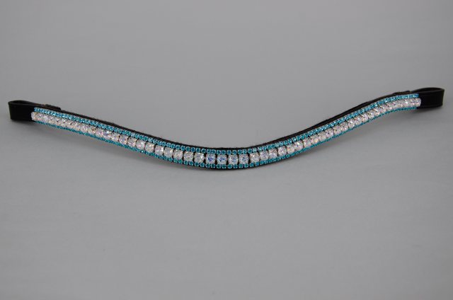 Equi-Jewel by Emily Galtry 6mm White Patina Crystals & 3mm Acid Blue Jewels