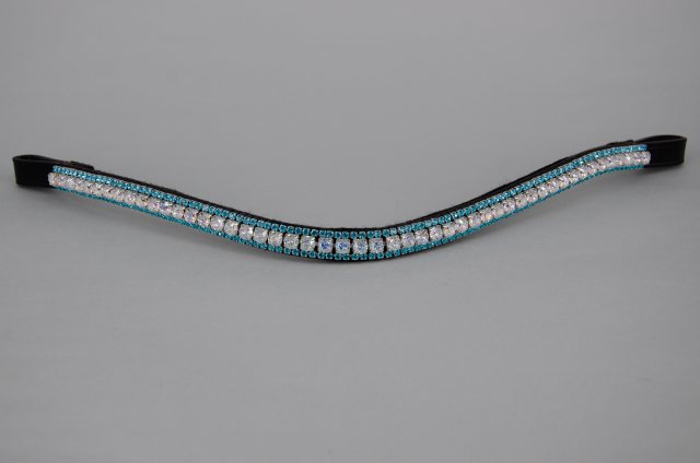 Equi-Jewel by Emily Galtry 6mm White Patina Swarovski Crystals & 3mm Acid Blue Jewels