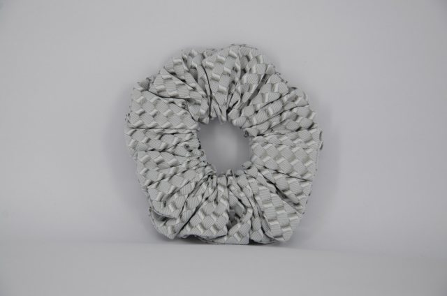 Equi-Jewel by Emily Galtry EJS-31 White & Grey Diamond Scrunchie