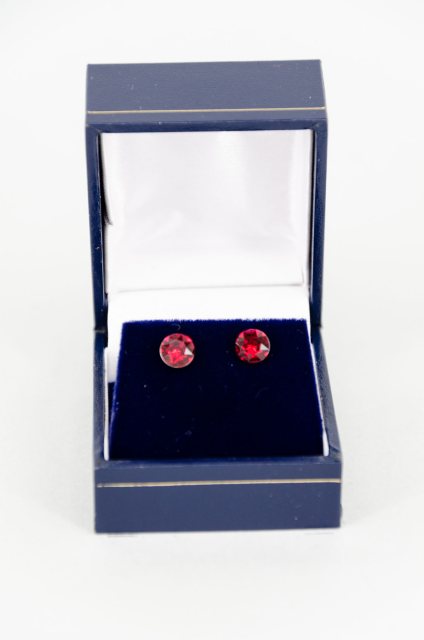 Equi-Jewel by Emily Galtry Earrings - Xirius Crystal Round Stud - Ruby