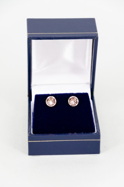 Equi-Jewel by Emily Galtry Earrings - Xirius Crystal Round Stud - Vintage Rose
