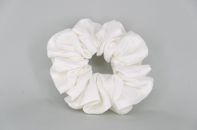 Equi-Jewel by Emily Galtry EJS-39 White Stripe Scrunchie