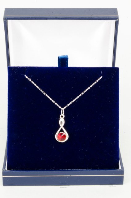 Equi-Jewel by Emily Galtry Necklace - Rivoli Crystal Infinty - Ruby