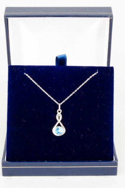 Equi-Jewel by Emily Galtry Necklace - Rivoli Crystal Infinty - Light Sapphire