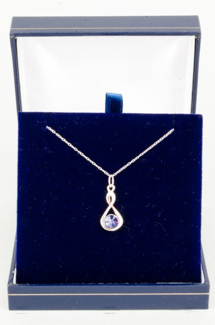 Equi-Jewel by Emily Galtry Necklace - Rivoli Crystal Infinty - Tanzanite