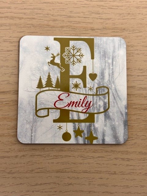 Equi-Jewel by Emily Personalised Name & Initial Coaster