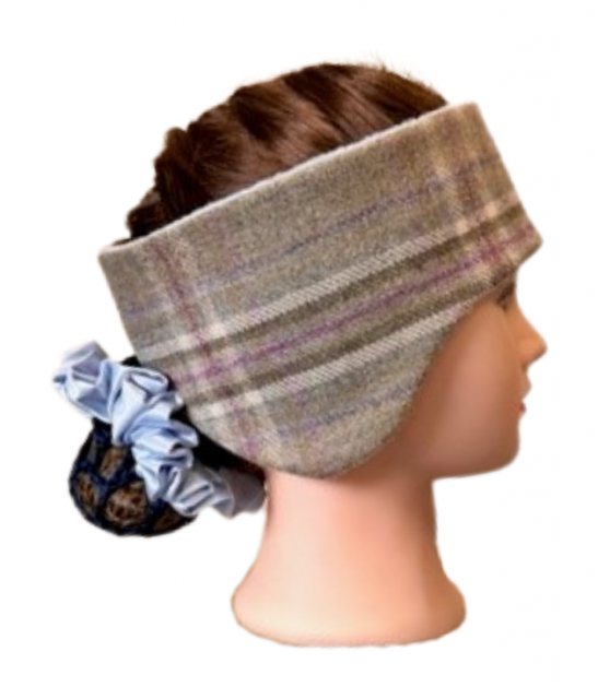 Equi-Jewel by Emily Head Warmer - Cairngorm Blossom Tweed & Pale Blue Fleece