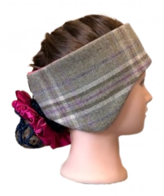 Equi-Jewel by Emily Head Warmer - Cairngorm Blossom Tweed & Cerise Fleece