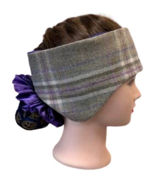 Equi-Jewel by Emily Head Warmer - Cairngorm Blossom Tweed & Purple Fleece