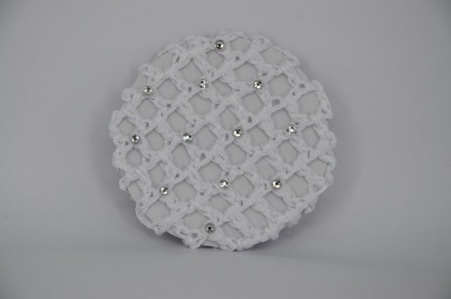 Equi-Jewel by Emily Galtry White Bun Net with Clear Swarovski Crystals