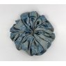 (66) Turquoise Paisley v2 Single Colour Scrunchie