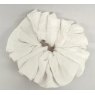 (67) White Paisley Single Colour Scrunchie