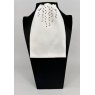 "BLING" (32) White Contrast Colour Middle with Rose Gold, Denim & Pearl Crystals