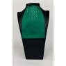 "BLING" (07) Dark Green Contrast Colour Middle with Clear Crystals