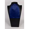 "BLING" (61) French Navy Contrast Colour Middle with Clear Crystals